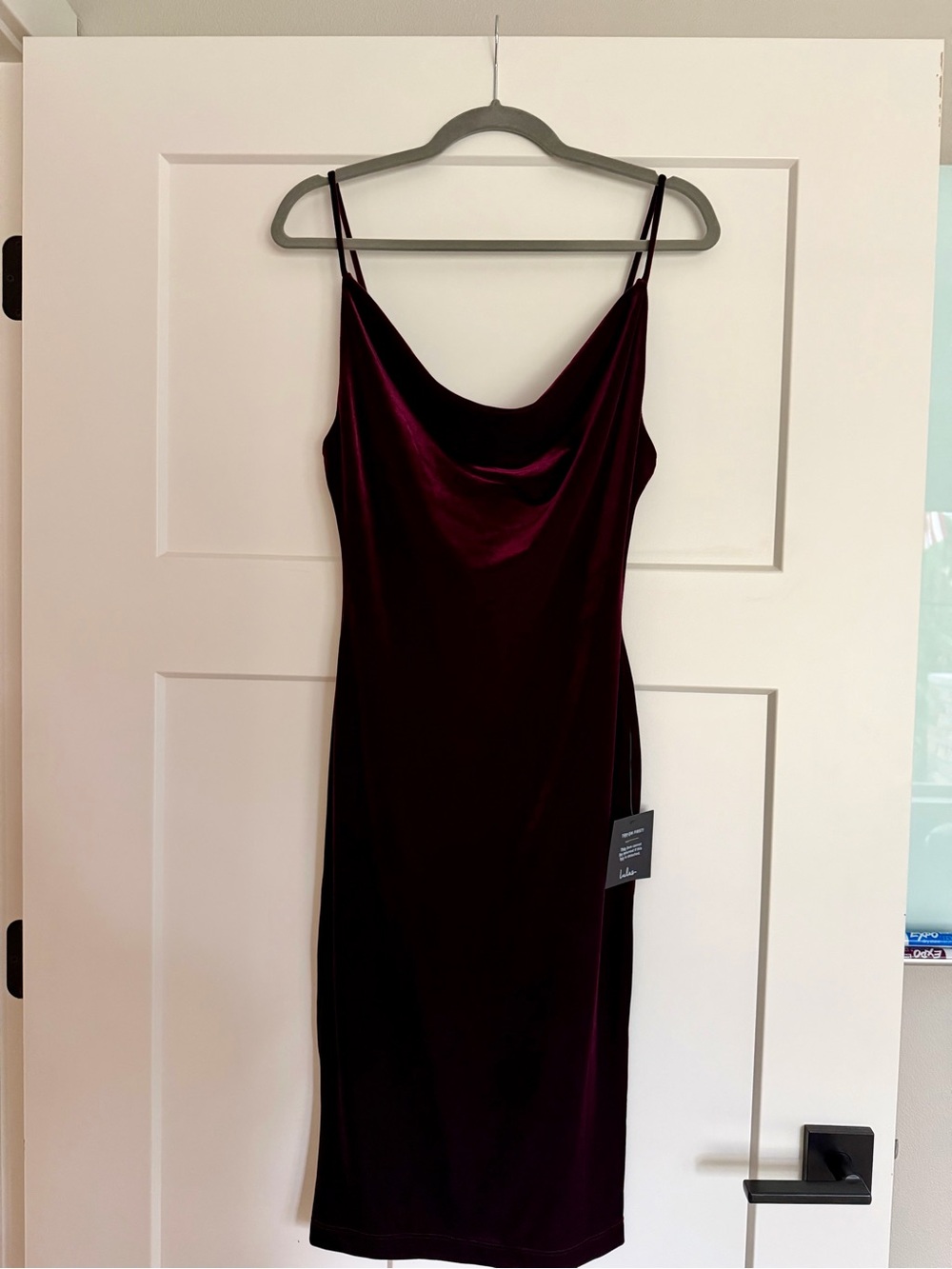 Lulus Burgundy Velvet Dress